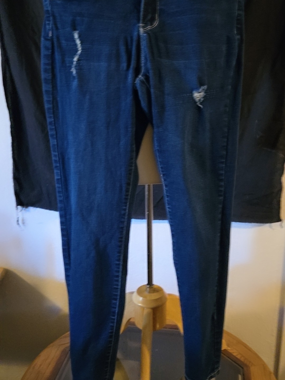 solo Dark Blue Distressed Skinny Jeans